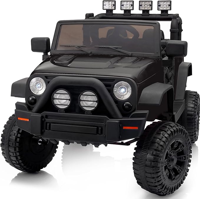 Kids Ride on Car Toy, 24V Electric Car for Kids with Remote Control, 2x200W Motors - Black
