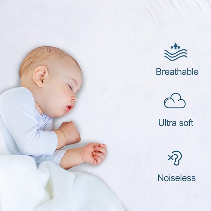 SPRINGSPIRIT Queen Mattress Protector, Queen Size Mattress Cover Protector Waterproof with Deep Pocket up to 14’’, Noiseless & Skin-Friendly Queen Fitted Sheet Only, White