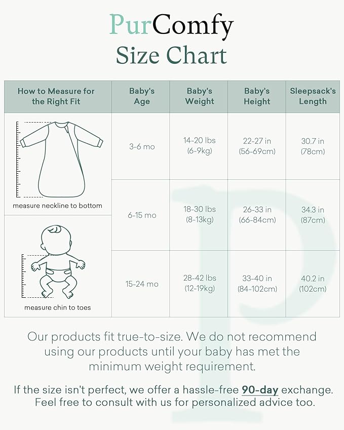PurComfy Supersoft Baby Premium Bamboo Viscose Long-Sleeve Wearable Sleeping Bag Sack Blanket 1.0 TOG