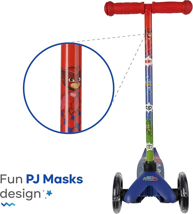 Self Balancing Kick Scooter with Light Up Wheels, Extra Wide Deck, 3 Wheel Platform, Foot Activated Brake, 75 lbs Limit, Kids & Toddlers Girls or Boys, for Ages 3 and Up