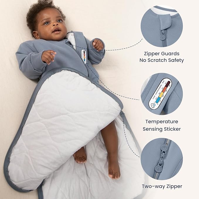 Unisex Sleeping Bag for Babies and Toddlers 1.0 Tog Sleep Sack 18-36 Months, Newborn Sleep Sack, Wearable Blanket Baby, One Piece Long Sleeves, Gifts for Baby