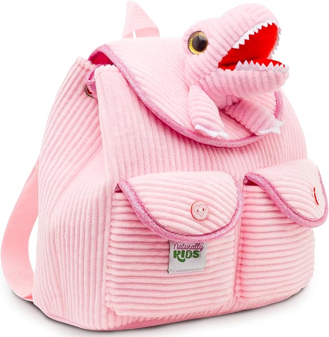 Pink Dinosaur Mini Backpack for Kids, Mini Backpack for Toddler Girls, Gift for 2 3 4 5 Year Old Girl Boy