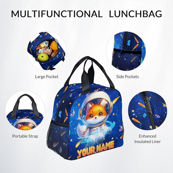 GiftoFLUX Personalized Backpack - 3Pcs Kids Backpack Set with Name for Girls Boys - Lightweight Toddler Bookbag with Planet - School Bag for Kindergarten/Preschool/Elementary(17 Inch)