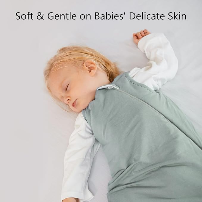 Rayon Made from Bamboo Sleep Sack 12-18 Months 1.0 Tog Ultra Soft Baby Wearable Blanket Toddler Sleeping Sack for Babies Unisex Girl Boy 2-Way Zipper Baby Sleeping Bag Breathable Lightweight Large