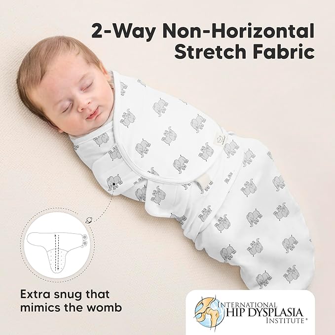 KeaBabies 3-Pack Organic Baby Swaddle Sleep Sacks - Swaddles for Newborns, Infant 0-3 Months, Baby Girls, Boys, Soft & Snug Newborn Sleep Sack, Nursery Swaddling Blankets (The Wild 2)