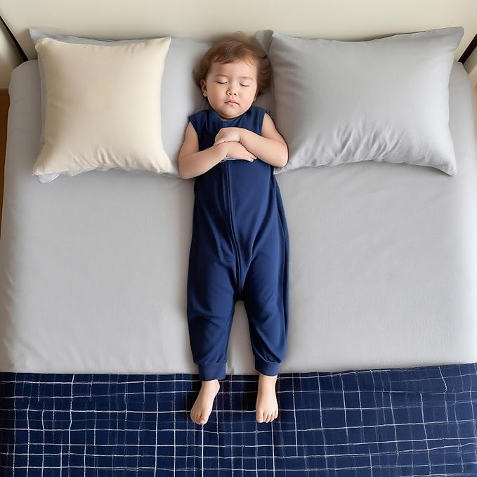 Baby Sleep Sack with Feet for Boys Girls, Infant Toddler Sleeveless Wearable Blanket Sleepsack for Early Walkers