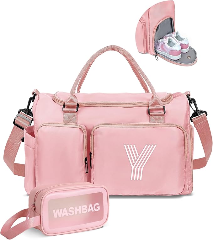 Elilier Gifts for women, Initial Travel Duffle Bag, Gym Bag, Duffel Bag,Personalized Weekender Bag, Birthday Gifts for Women Gifts for Teen Girls, gifts for girlfriend