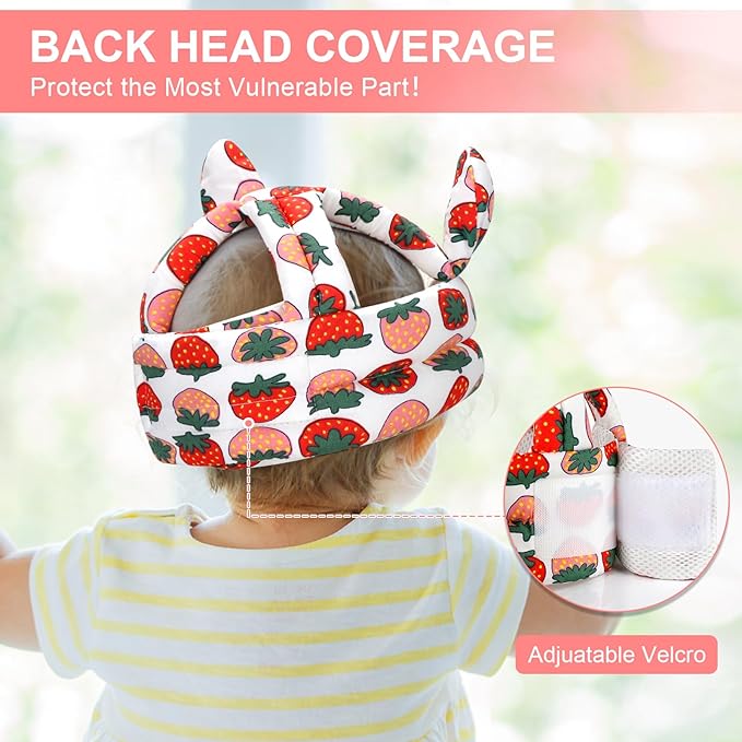 Accmor Baby Helmet Breathable Baby Head Protector for Crawling Walking Running, Lightweight Infant Safety Head Guard Cap Adjustable Toddler Head Protection with Soft Cushion for 6-24 Months Girls