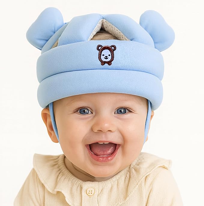 Baby Head Protector for Crawling Walking, Infant Helmet with Foam Bumpers, Adjustable Baby Helmet for Crawling Walking, Toddler Helmet - Head Protector for Baby Walking 12-36 Months.