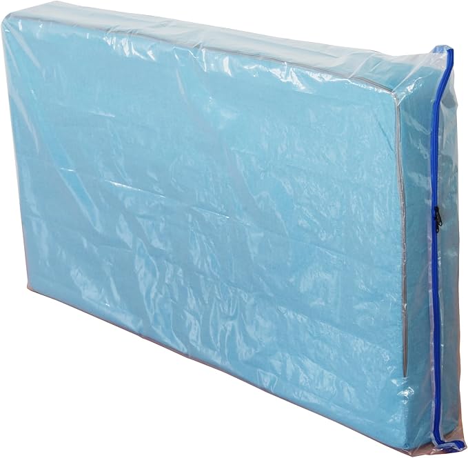 1 Pack Crib Mattress Storage Bag with Zipper, 3Mil Plastic Waterproof Crib Mattress Bag for Moving