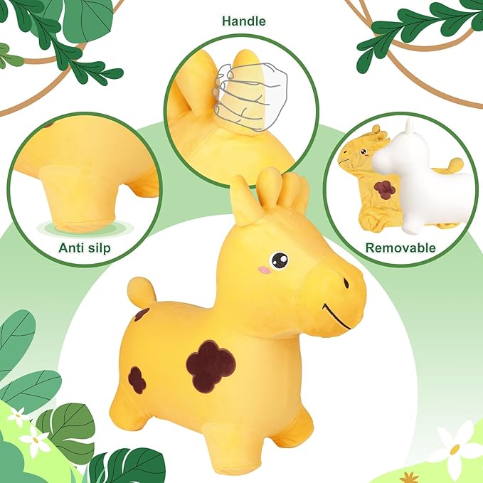 Inflatable Bath Toys Giraffe Ride On Toy for Kids Toddlers Boys and Girls
