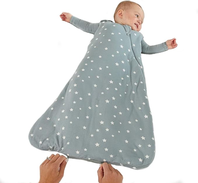 GUNAMUNA Unisex Baby Wearable Blanket, Sleep Sack Sleeping Bag for Infants Toddlers, Easy Changing Diaper Zipper, 2.5 TOG, Shine, 3-9 Months