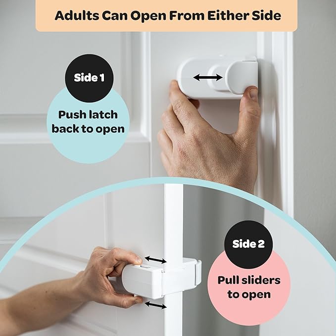 Huglock - The Snap-On Door Lock Kids Can't Reach or Defeat - No Tools or Adhesives Required - Works With Door Knob, Lever or Handle - Childproof Safety Locks are Toddler, Baby and Child Proof (2 pack)