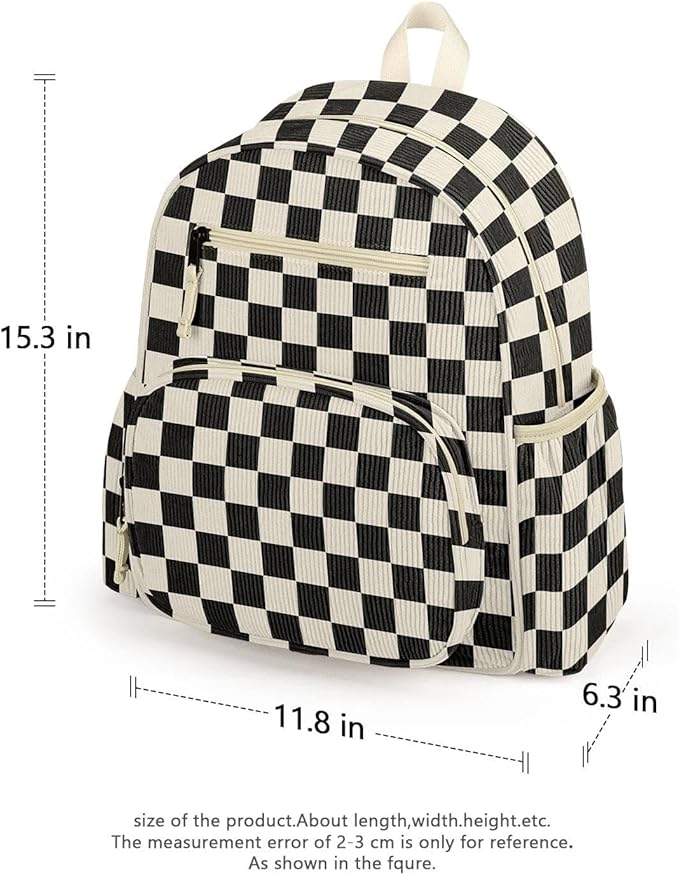 atgark Corduroy Kids Backpack, Lightweight Boys Backpack 5-9, Boy Bookbag for Elementary School 15.3" H Fit Folder