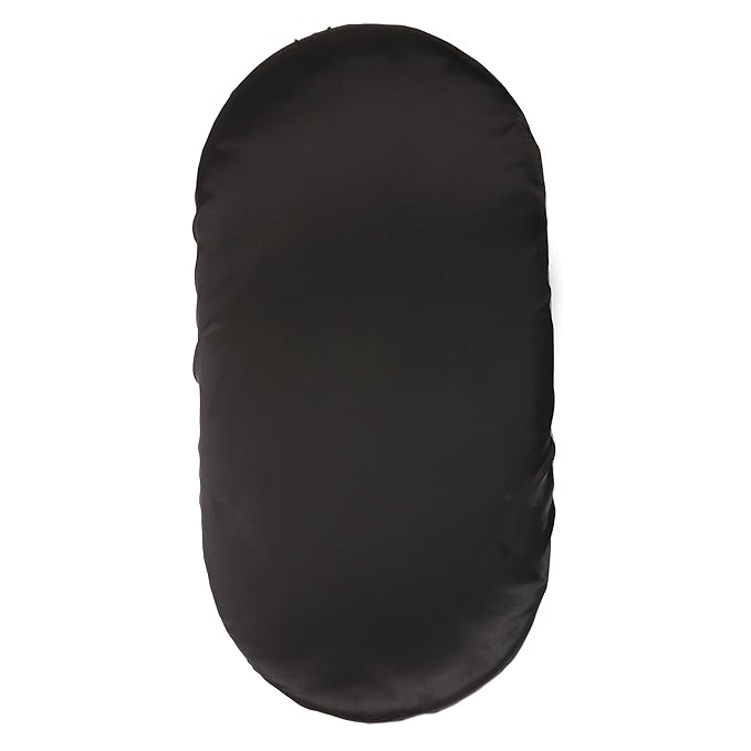 Pro Goleem Satin Bassinet Sheet Great for Baby Hair Soft Silk Feeling Sheet for Cradle or Bassinet Pad＆Mattress for Boys and Girls Gift for Newborn and Infant Black