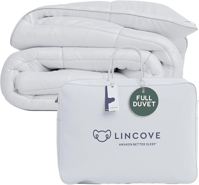 Down Alternative Comforter – Corner Loops in Each Corner, 400 Thread Count 100% Cotton Sateen Shell, Soft and Plush Feel, Full Size: 78”x90”