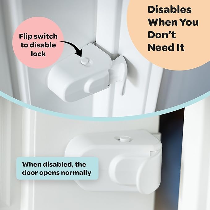 Huglock - The Snap-On Door Lock Kids Can't Reach or Defeat - No Tools or Adhesives Required - Works With Door Knob, Lever or Handle - Childproof Safety Locks are Toddler, Baby and Child Proof (2 pack)