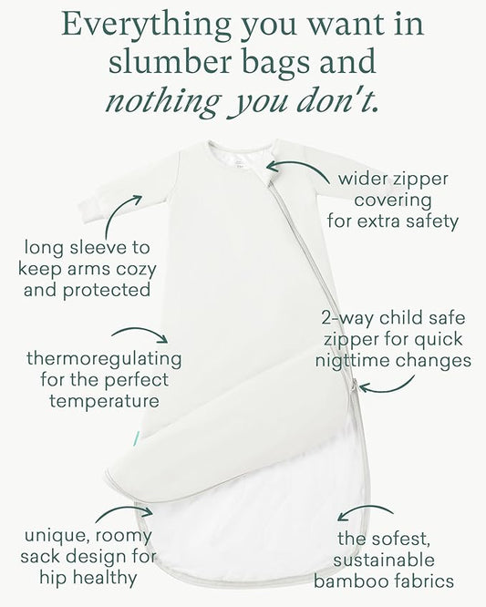 PurComfy Supersoft Baby Premium Bamboo Viscose Long-Sleeve Wearable Sleeping Bag Sack Blanket 1.0 TOG