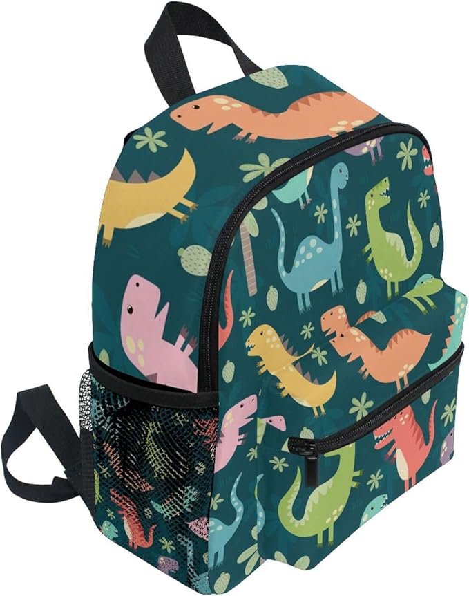 ALAZA Cute Toddler Backpack Dinosaurs Colorful Backpack for Boys Girls Kindergarten Backpack Toddlers Daycare Bag Preschool Backpack