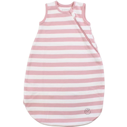 Ecolino Organic Cotton Baby Sleep Sack - 2-Way Zipper Baby Wearable Blanket - Toddler Sleeping Bag Sack - 18-36 Months - Blush