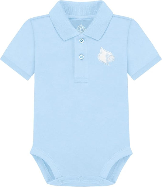 Creative Knitwear College Baby Polo Bodysuit Solid - Team Logo, Multiple Colors, for Boys & Girls (0-12 Months)