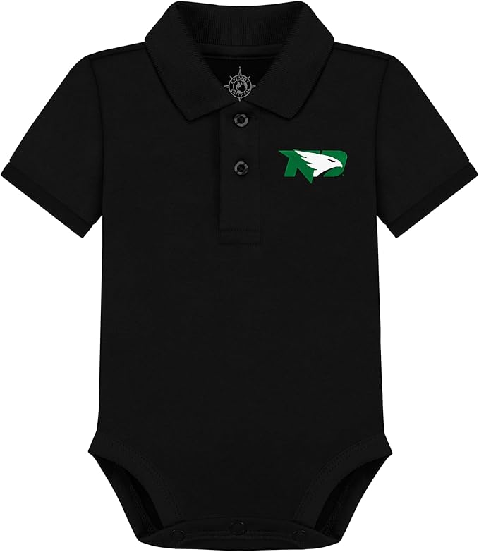 Creative Knitwear College Baby Polo Bodysuit Solid - Team Logo, Multiple Colors, for Boys & Girls (0-12 Months)