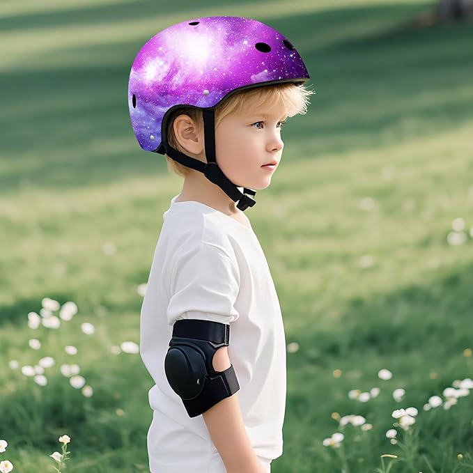 Adjustable Color Gradient Toddler Kids Bike Helmet for 3-5-8-14+Ages Girls Boys.Skateboard Bicycle Toddler Helmet 2-4 Years for Multi-Sports Cycling Scooter Inline Roller Skates Rollerblading