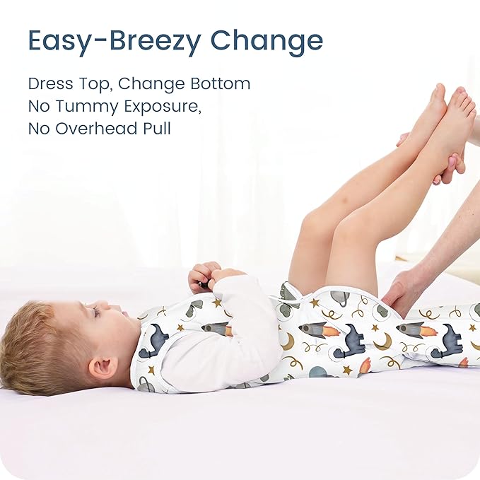 1.0 TOG Toddler Sleep Sack, Wearable Blanket Baby Sleeping Bag with 2-way Safe Zipper, Ultra Soft All Season Sleep Sack for 24-36-48 Months, 1 Pack(Dino Space)