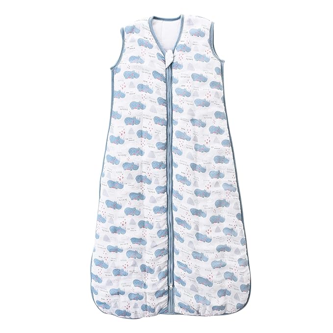 Toddler Sleep Sack, 70% Rayon from Bamboo and 30% Cotton Baby Wearable Blanket Winter 2.5 TOG Sleeping Sacks Warm Soft Muslin Rhino (2-4T)