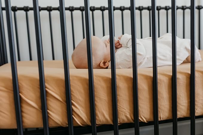 Copper Pearl Premium Knit Crib Sheets: Breathable and Soft, Fitted for Standard Mattresses, Perfect for Baby Registry or Shower Gift, Dune