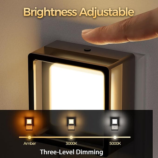 DORESshop LED Night Light, Night Lights Plug Into Wall [4 Pack] with Dusk-to-Dawn Sensor, Dimmable Nightlights, Adjustable Brightness for Bathroom, Hallway, Bedroom,Kids Room,Stairway,3CCT