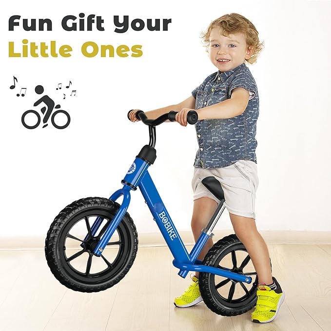 Bobike Toddler Balance Bike Toys for 2 to 5 Year Old Girls Boys Adjustable Seat and Handlebar No-Pedal Training Bike Best Gifts for Kids