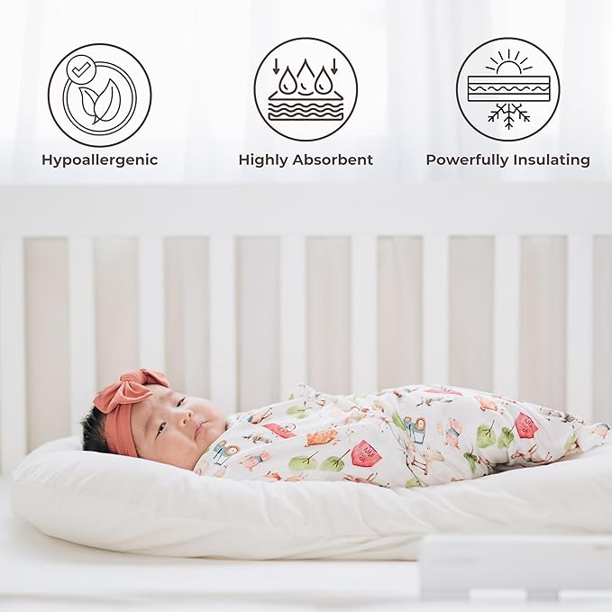 Swaddles for Newborns Baby Blanket Set Ultra-Soft 95% Bamboo Viscose Baby Swaddle for 0-3 Months | Newborn Essentials Must Haves Bamboo Viscose Swaddle Blankets