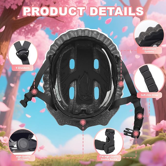 Toddler Kids Bike Helmet,3D Dinosaur Helmets for Boys Girls Infant/Baby to Children 1/2/3/4/5/6/7/8 Years Old Lightweight Adjustable Multi-Sports Bicycle Scooter Skateboard Skating Cycling