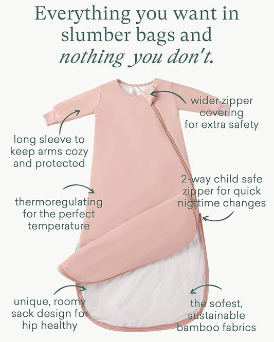PurComfy Supersoft Baby Premium Bamboo Viscose Long-Sleeve Wearable Sleeping Bag Sack Blanket 1.0 TOG