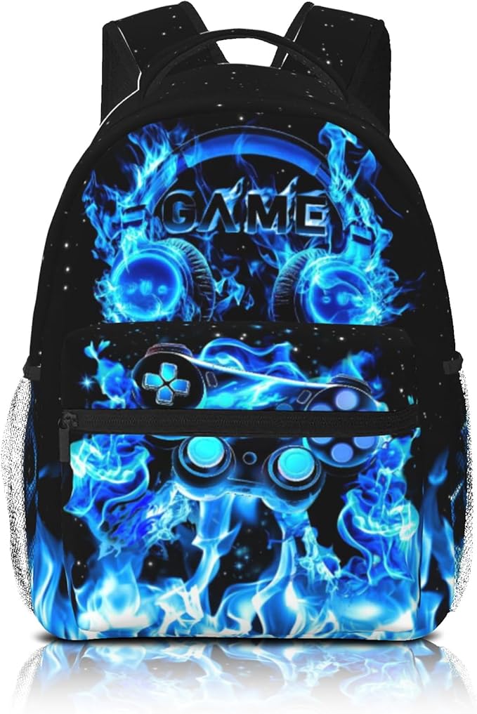 Nebcog Boys Backpack For Kids School Backpack For Children Game Bookbag Teens Elementary Middle School Boys Back packs for Boy 6-18 Waterproof Lightweight 17 Inches Travel Back Pack
