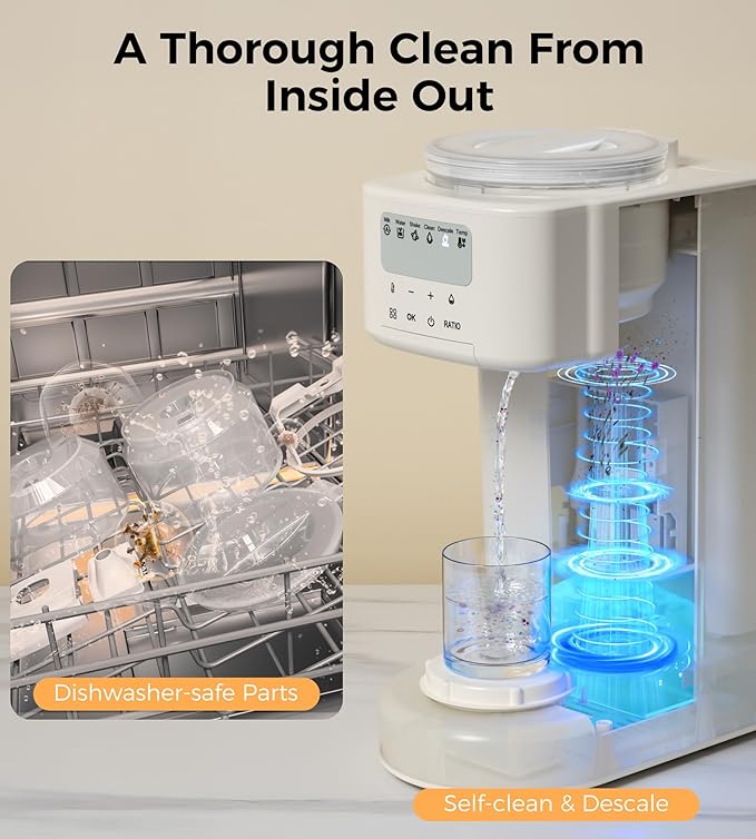 Advanced Baby Formula Dispenser with Automatic Mix & Clean, Fast Formula Maker with Accurate Sensors, Instant Warm Water, Moisture-Proof Design, Fits Most Bottles & Formula, Dishwasher-Safe