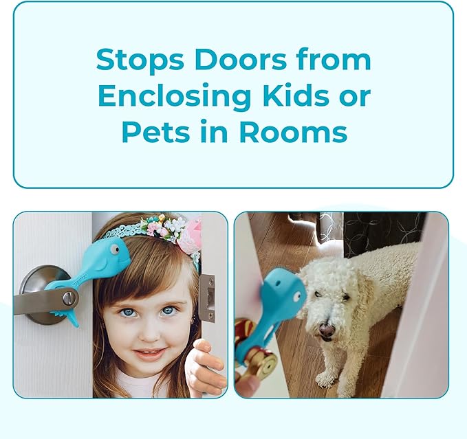 Baby Proofing Door Stopper, Door Pinch Guards Protect Child Fingers & PET Tails. Baby Safety Finger Protectors Prevent Pinch Injuries – Kids and Adults Love Whale Pinch Guard. (Pack of 3)