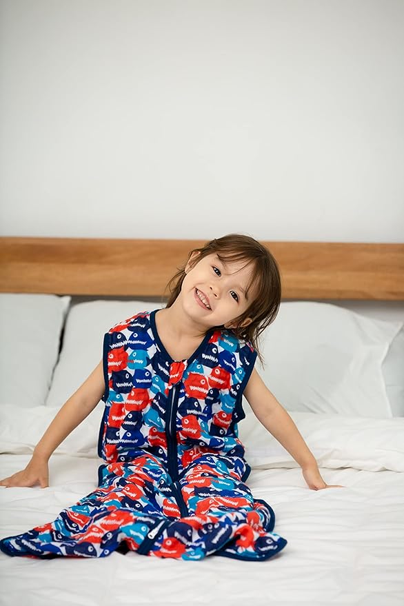 Baby Sleep Sack 2-4 T Boys & Girls Wearable Blanket 100% Organic Cotton 0.5 TOG Toddler Sleeping Sack 2- Way Zipper X-Large Muslin