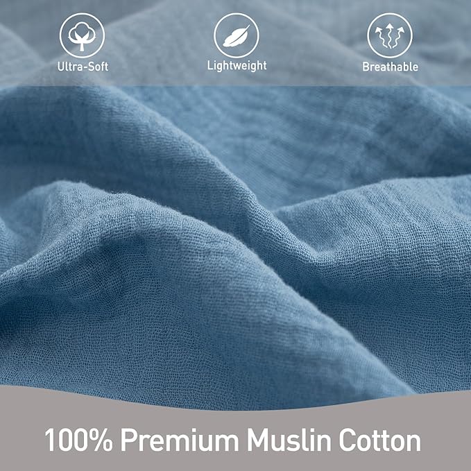 GLLQUEN BABY Muslin Swaddle Blankets, 2-Pack Neutral Receiving Blanket Swaddling for Newborn Boys and Girls, Breathable Swaddle Wrap for Infant, Baby Essentials, Registry & Gift, 40 x 38 inches