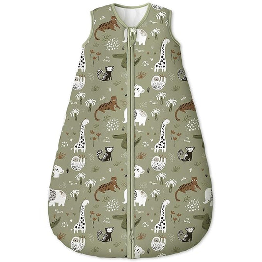 Yoofoss Baby Sleep Sack 12-18 Months, TOG 2.5 Baby Wearable Blanket with 2-Way Zipper, 100% Organic Cotton Fabric Winter Newborn Sleeping sack, Warm Soft Comfy(Large)