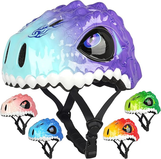 Toddler Kids Bike Helmet,3D Dinosaur Helmets for Boys Girls Infant/Baby to Children 1/2/3/4/5/6/7/8 Years Old Lightweight Adjustable Multi-Sports Bicycle Scooter Skateboard Skating Cycling