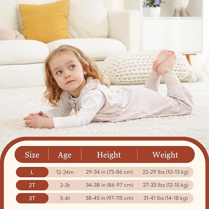 Toddler Sleep Sack with Feet, 0.5 TOG Baby Sleeping Bag with Legs Walker Sleep Sack for Babies 12-24M 2T-3T