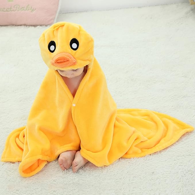 Wearable Blanket Hoodie for Kids Toddlers Hooded Towels Soft Cozy Wearable Throw Blanket Hoodie for Boys Girls