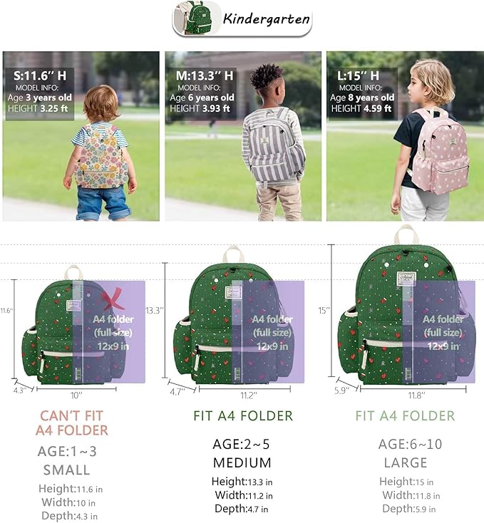 atgark Corduroy Toddler Backpack for Girls 2-5: Preschool Backpack for Girls
