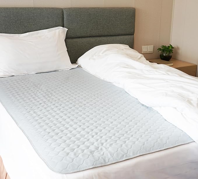 Pack of 1 Careboree Soft-Brushed Absorbent Washable Incontinence Underpads Leakproof Pee Pads Waterproof Reusable 36X72 Fits King Bed Durable Draw Sheet Mattress Protector