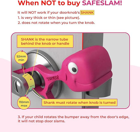 Baby Proofing Door Stopper, Door Pinch Guards Protect Child Fingers & PET Tails. Baby Safety Finger Protectors Prevent Pinch Injuries – Kids and Adults Love Whale Pinch Guard(Pink Pack of 2)