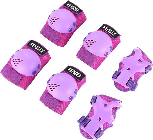 Kids/Youth Knee Pads Elbow Pads Wrist Guards Protective Gear Set for 3-15 Years, Child Roller Skates, Cycling, BMX Bike, Skateboard, Inline Skating, Scooter Riding and Outdoor Sports
