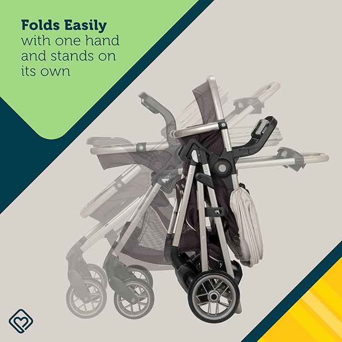 Safety 1st Deluxe Grow and Go Travel System Stroller and Car Seat Combo, 8-in-1 Car Seat, Weight Capacity 4-30 lbs, High Street