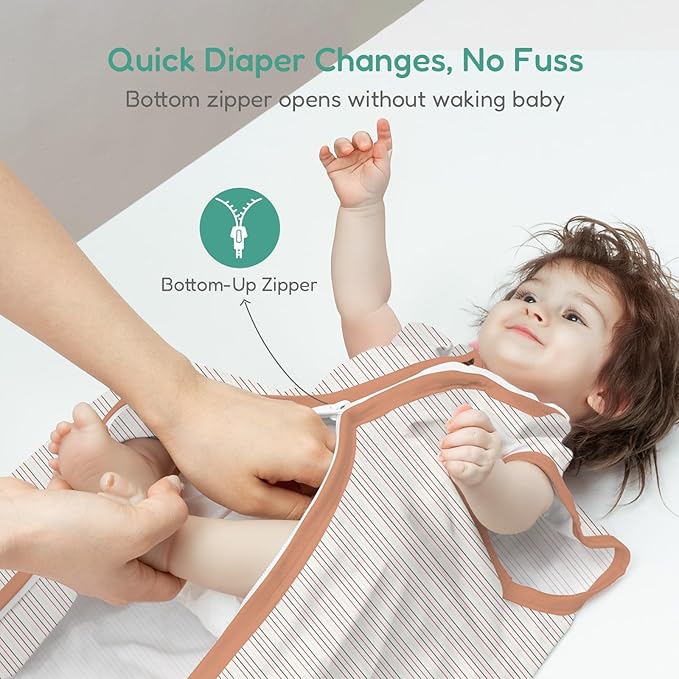 Baby Sleep Sacks Lightweight, Soft & Breathable 0.5 TOG Wearable Blanket with Zipper, 3-Pack 0-3-6-12-24-4T